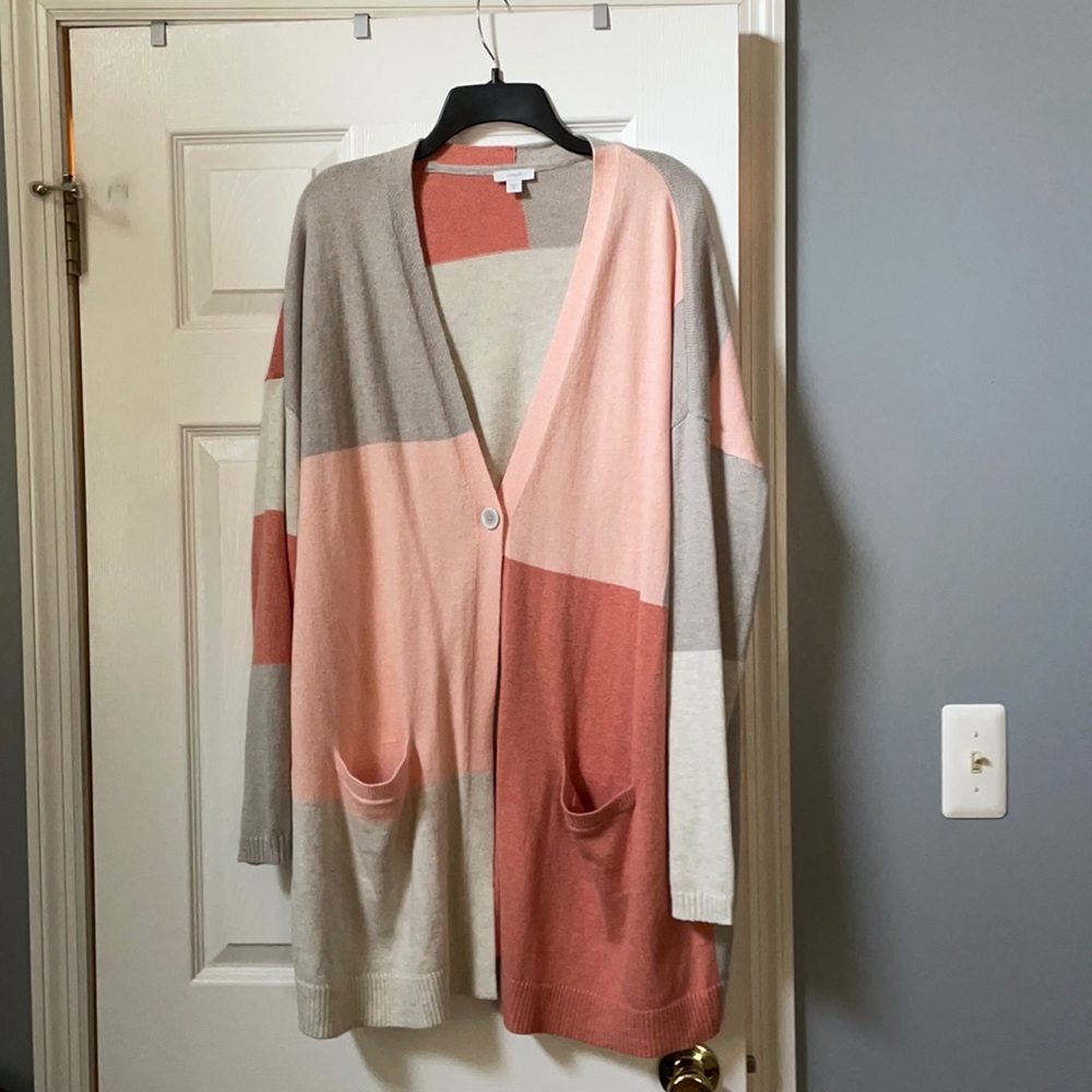 J. Jill color block cardigan